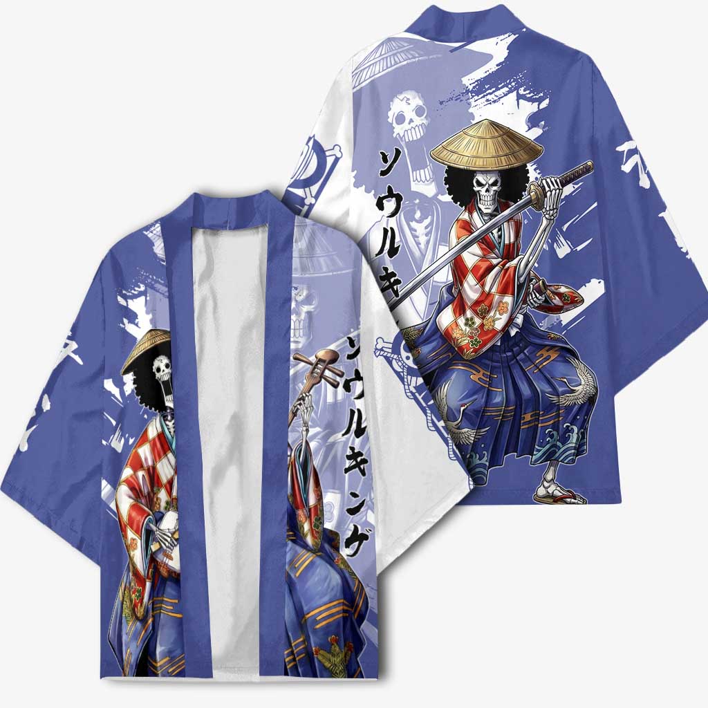 Brook in Wano Samurai Attire Kimono Soul King Brook - Traditional Japanese Style