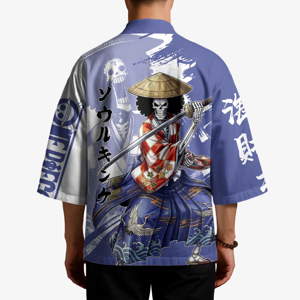 Brook in Wano Samurai Attire Kimono Soul King Brook - Traditional Japanese Style
