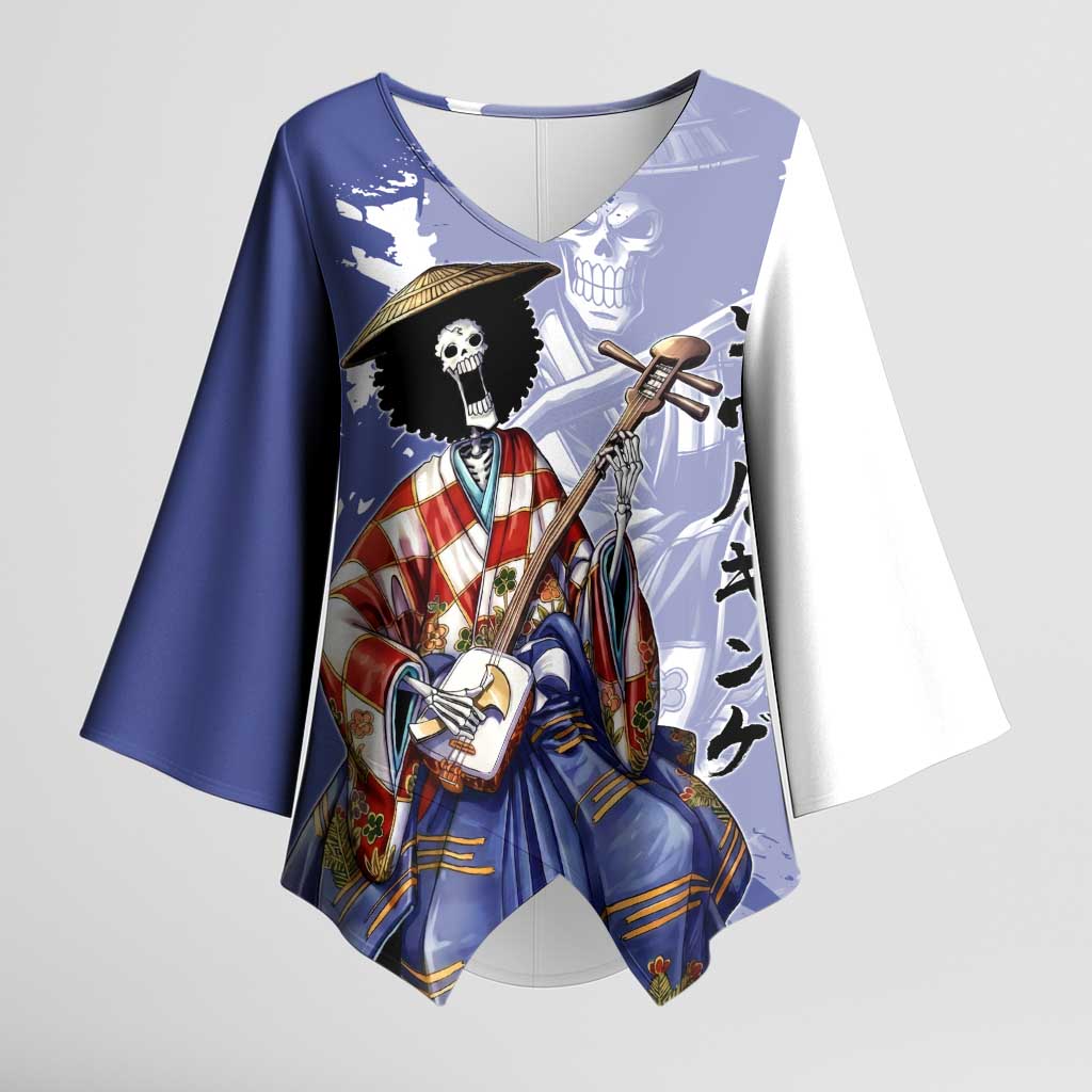 Brook in Wano Samurai Attire Kimono Sleeve Blouse Soul King Brook - Traditional Japanese Style