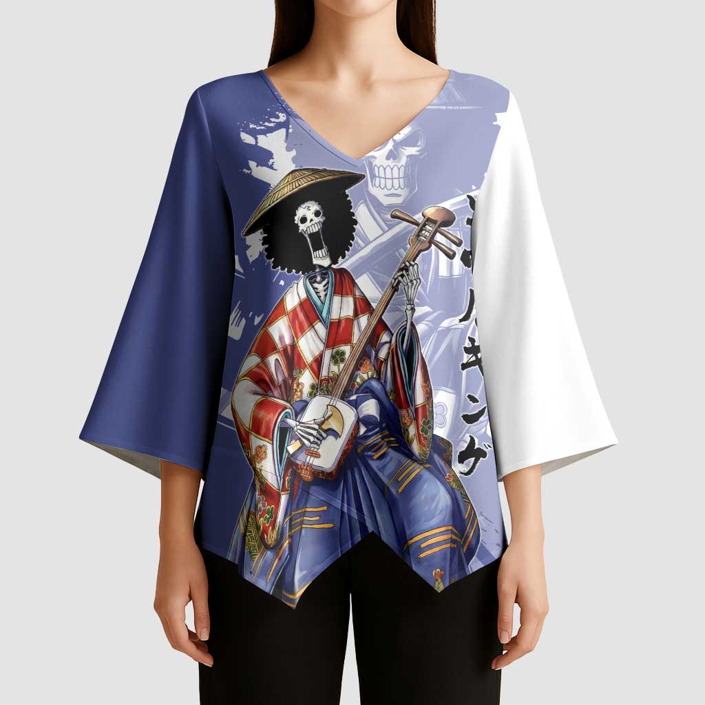 Brook in Wano Samurai Attire Kimono Sleeve Blouse Soul King Brook - Traditional Japanese Style