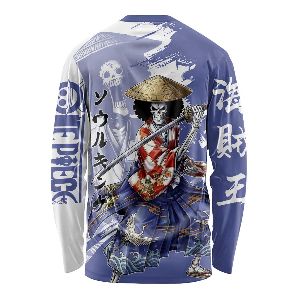 Brook in Wano Samurai Attire Long Sleeve Shirt Soul King Brook - Traditional Japanese Style