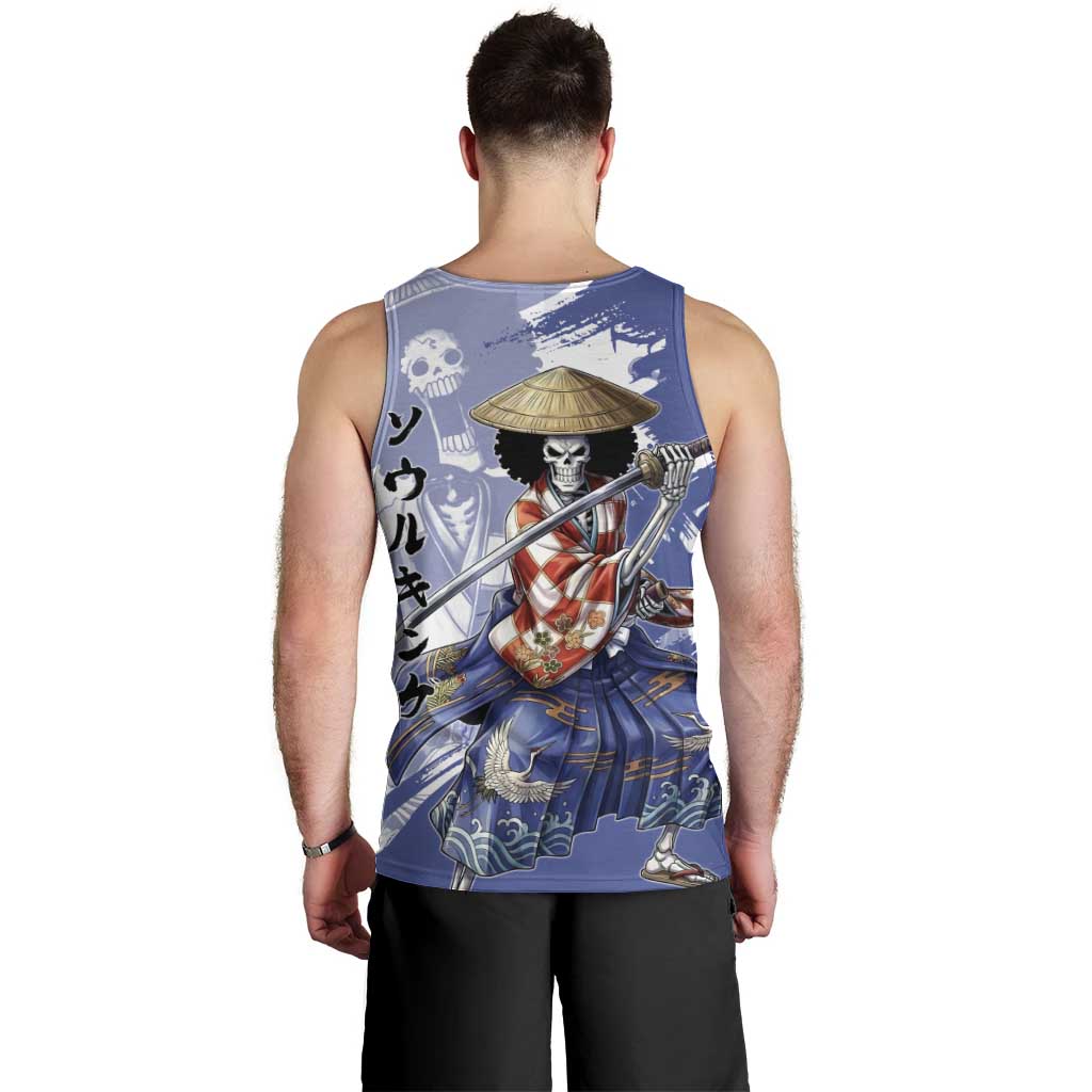 Brook in Wano Samurai Attire Men Tank Top Soul King Brook - Traditional Japanese Style