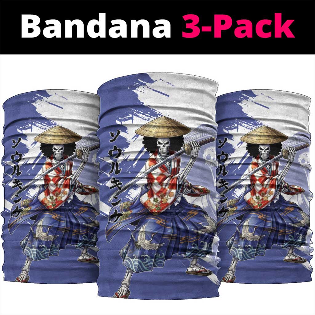 Brook in Wano Samurai Attire Neck Gaiter Soul King Brook - Traditional Japanese Style