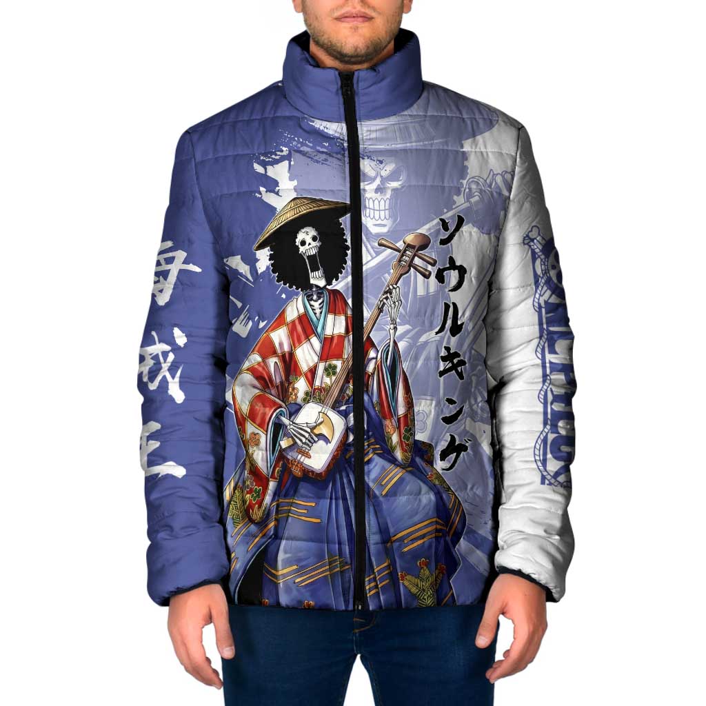 Brook in Wano Samurai Attire Padded Jacket Soul King Brook - Traditional Japanese Style