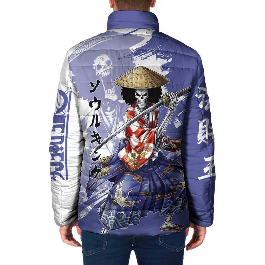 Brook in Wano Samurai Attire Padded Jacket Soul King Brook - Traditional Japanese Style