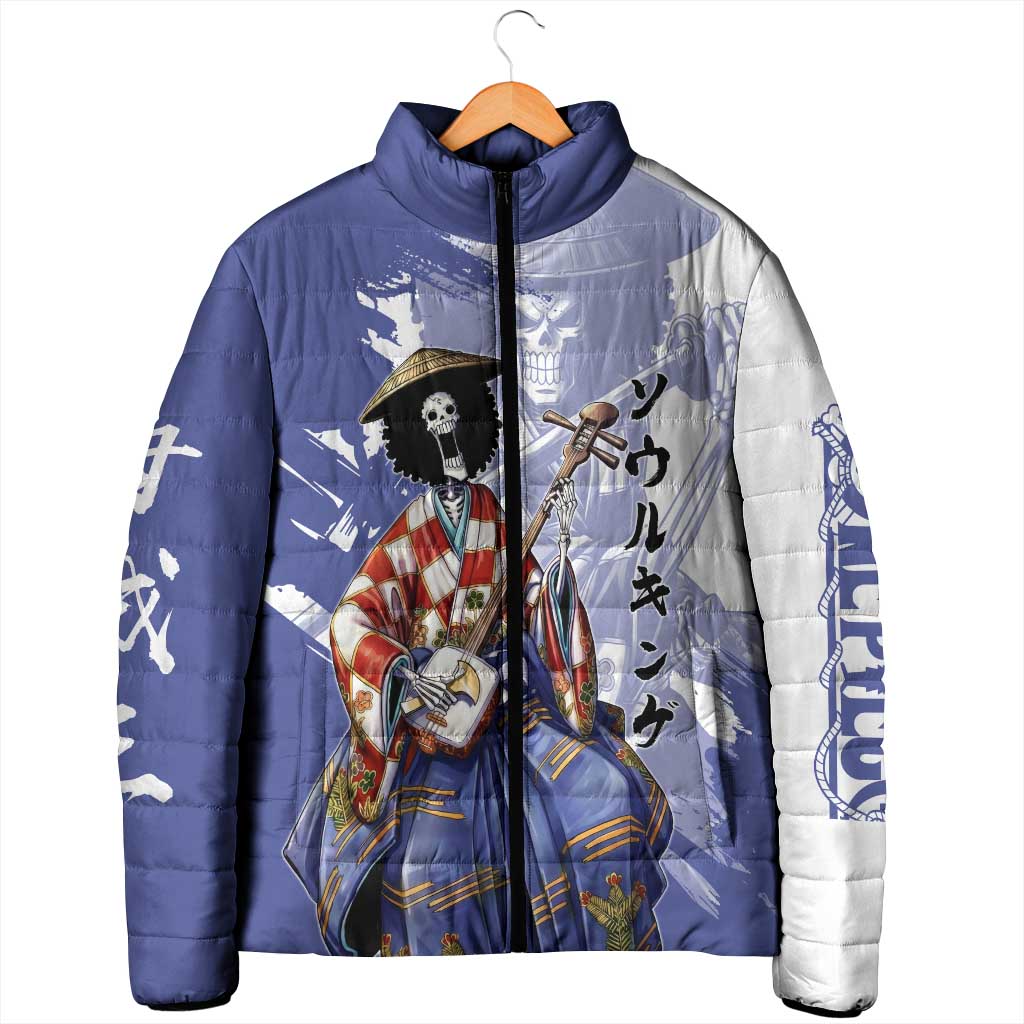 Brook in Wano Samurai Attire Padded Jacket Soul King Brook - Traditional Japanese Style