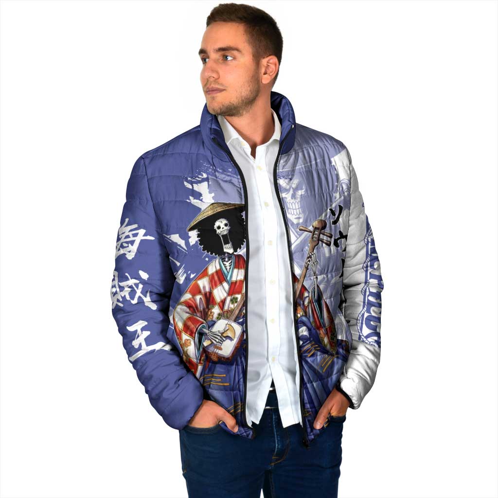 Brook in Wano Samurai Attire Padded Jacket Soul King Brook - Traditional Japanese Style