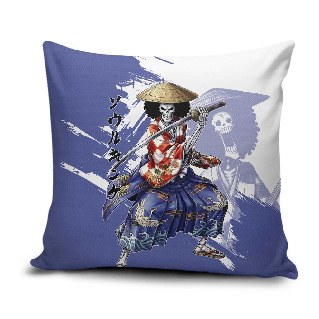 Brook in Wano Samurai Attire Pillow Cover Soul King Brook - Traditional Japanese Style