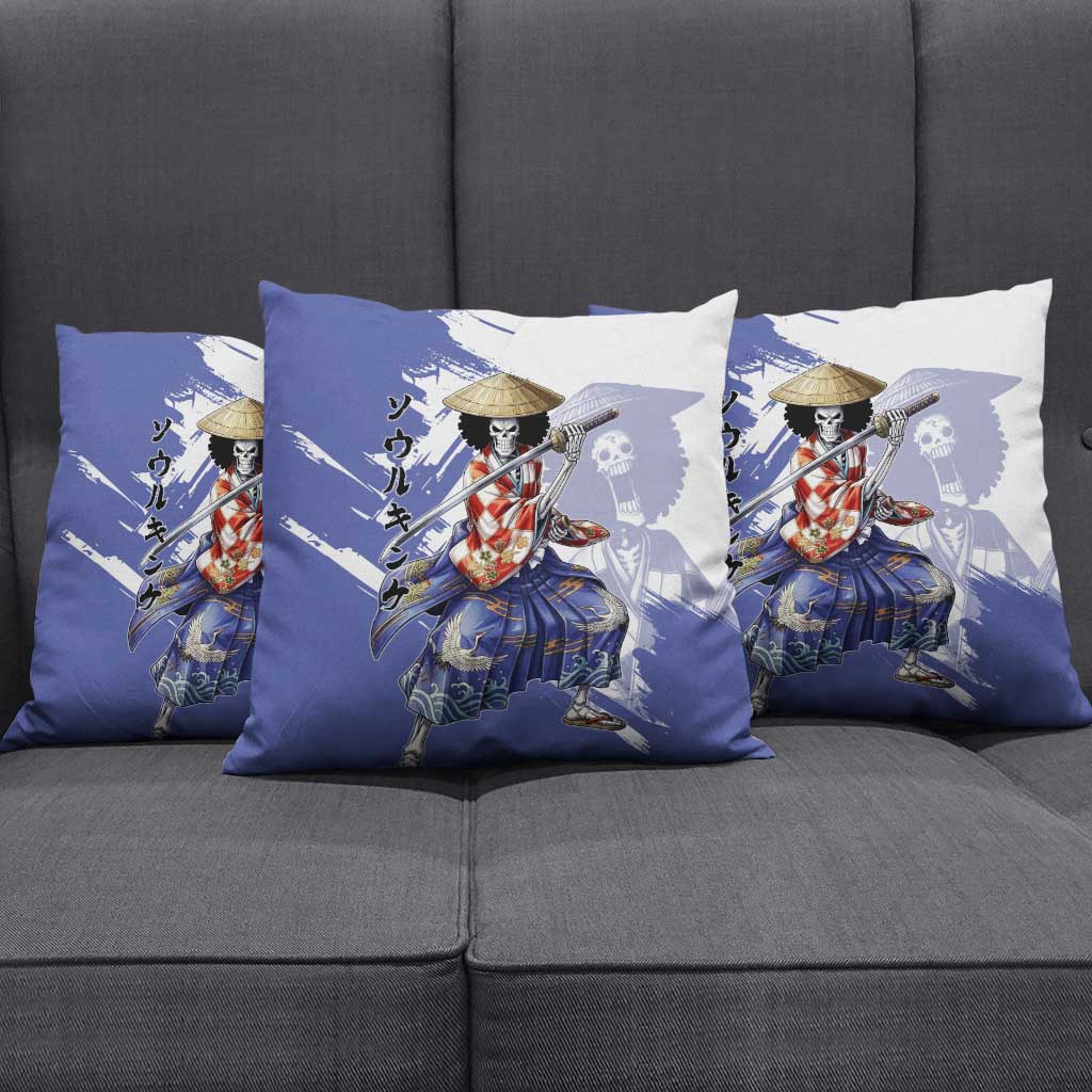 Brook in Wano Samurai Attire Pillow Cover Soul King Brook - Traditional Japanese Style