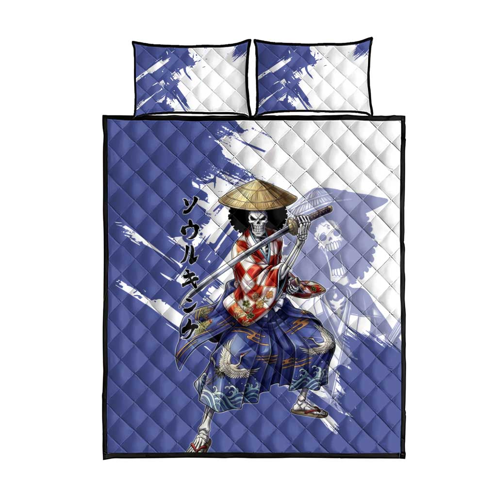 Brook in Wano Samurai Attire Quilt Bed Set Soul King Brook - Traditional Japanese Style