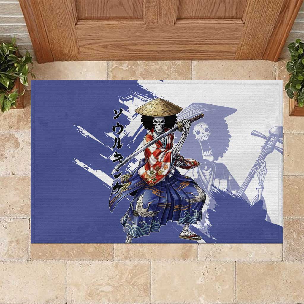 Brook in Wano Samurai Attire Rubber Doormat Soul King Brook - Traditional Japanese Style
