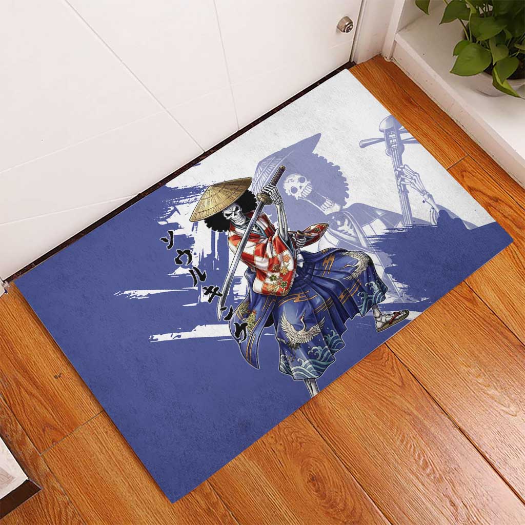 Brook in Wano Samurai Attire Rubber Doormat Soul King Brook - Traditional Japanese Style