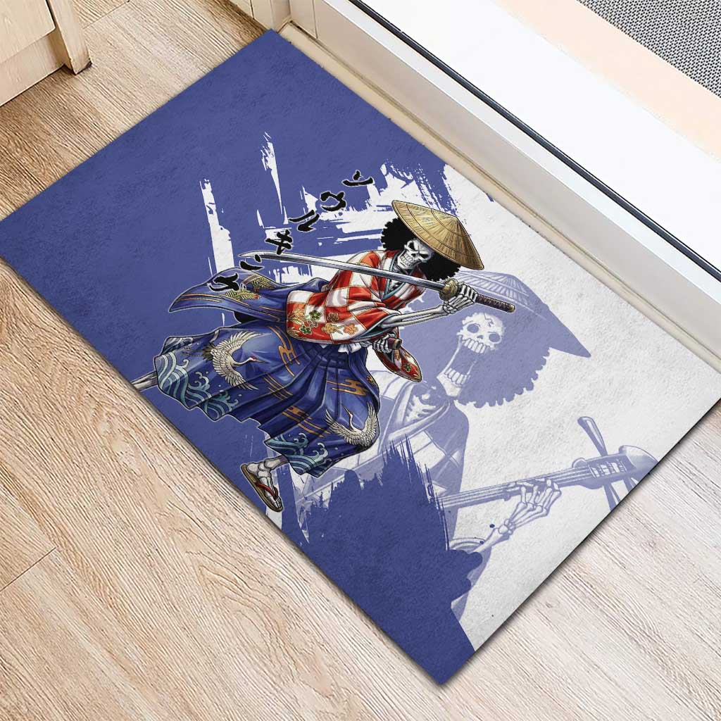 Brook in Wano Samurai Attire Rubber Doormat Soul King Brook - Traditional Japanese Style