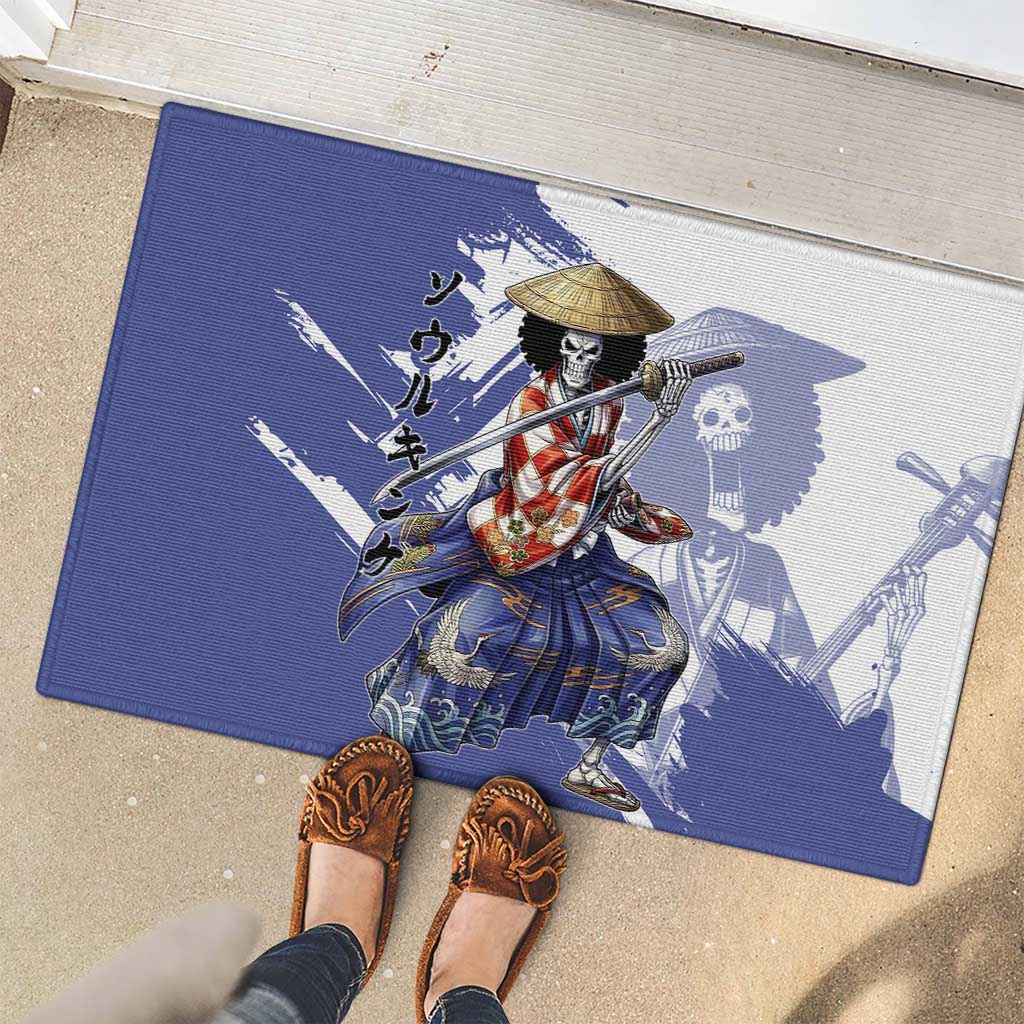 Brook in Wano Samurai Attire Rubber Doormat Soul King Brook - Traditional Japanese Style