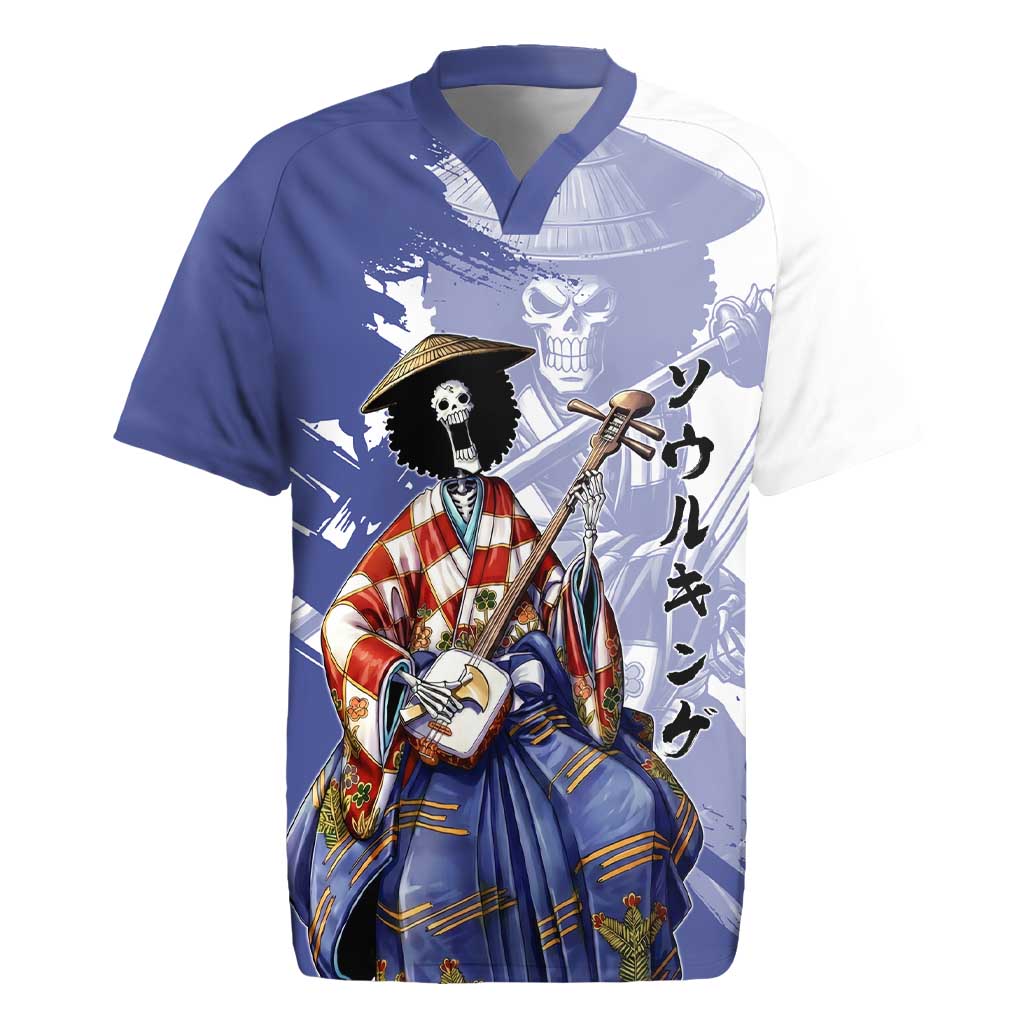 Brook in Wano Samurai Attire Rugby Jersey Soul King Brook - Traditional Japanese Style