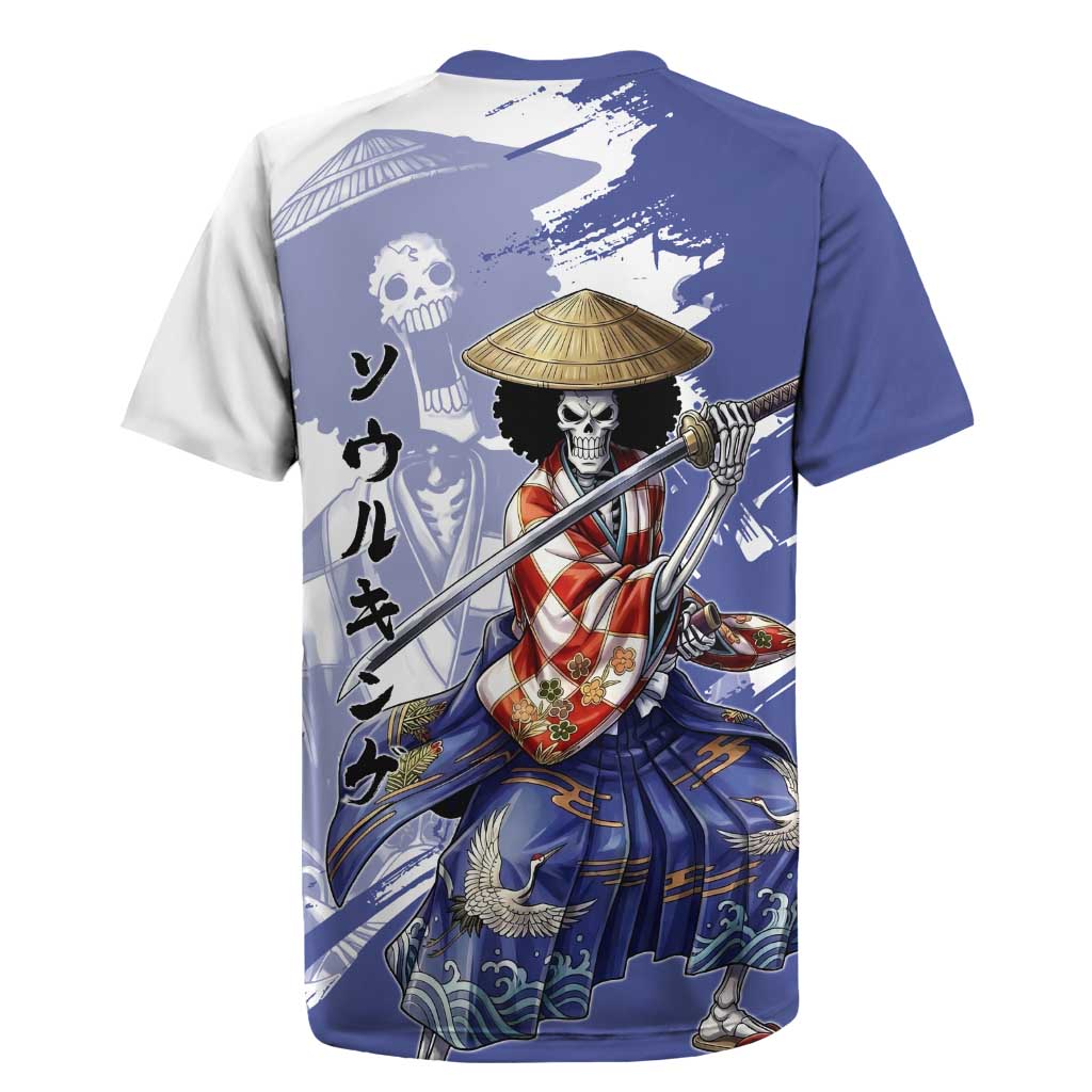 Brook in Wano Samurai Attire Rugby Jersey Soul King Brook - Traditional Japanese Style