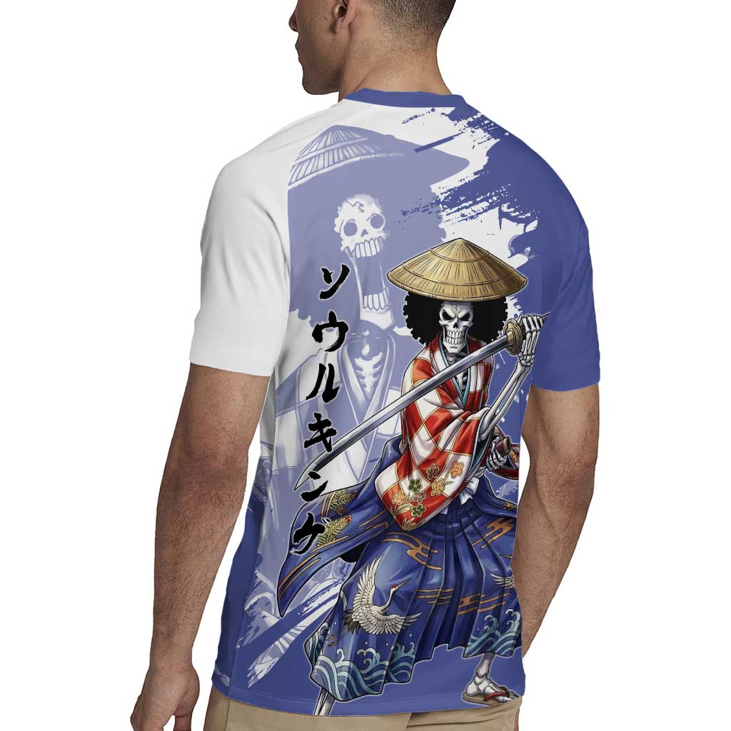 Brook in Wano Samurai Attire Rugby Jersey Soul King Brook - Traditional Japanese Style