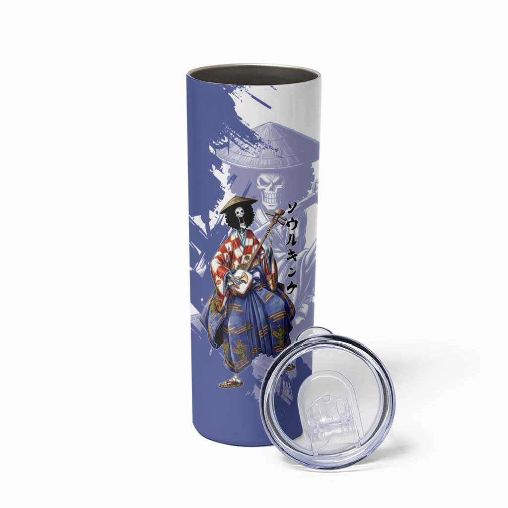 Brook in Wano Samurai Attire Skinny Tumbler Soul King Brook - Traditional Japanese Style