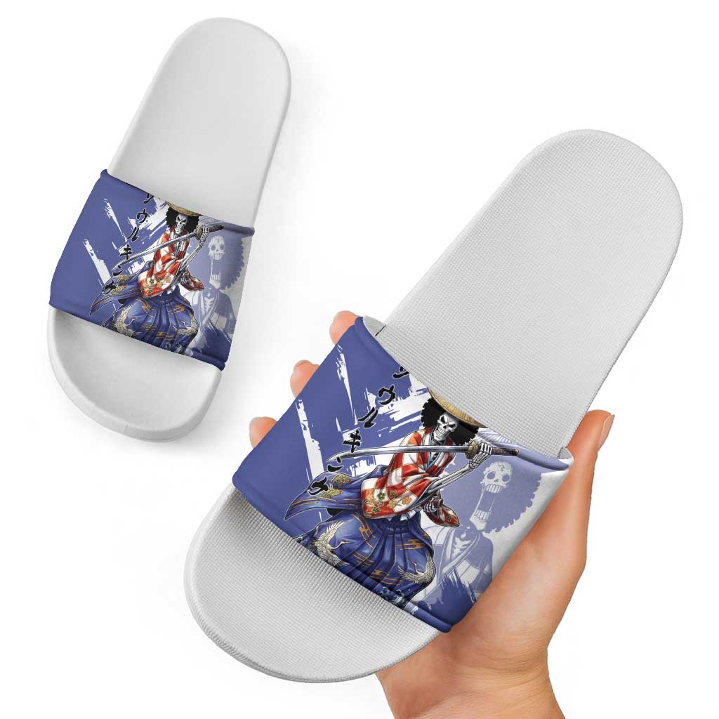 Brook in Wano Samurai Attire Slide Sandals Soul King Brook - Traditional Japanese Style