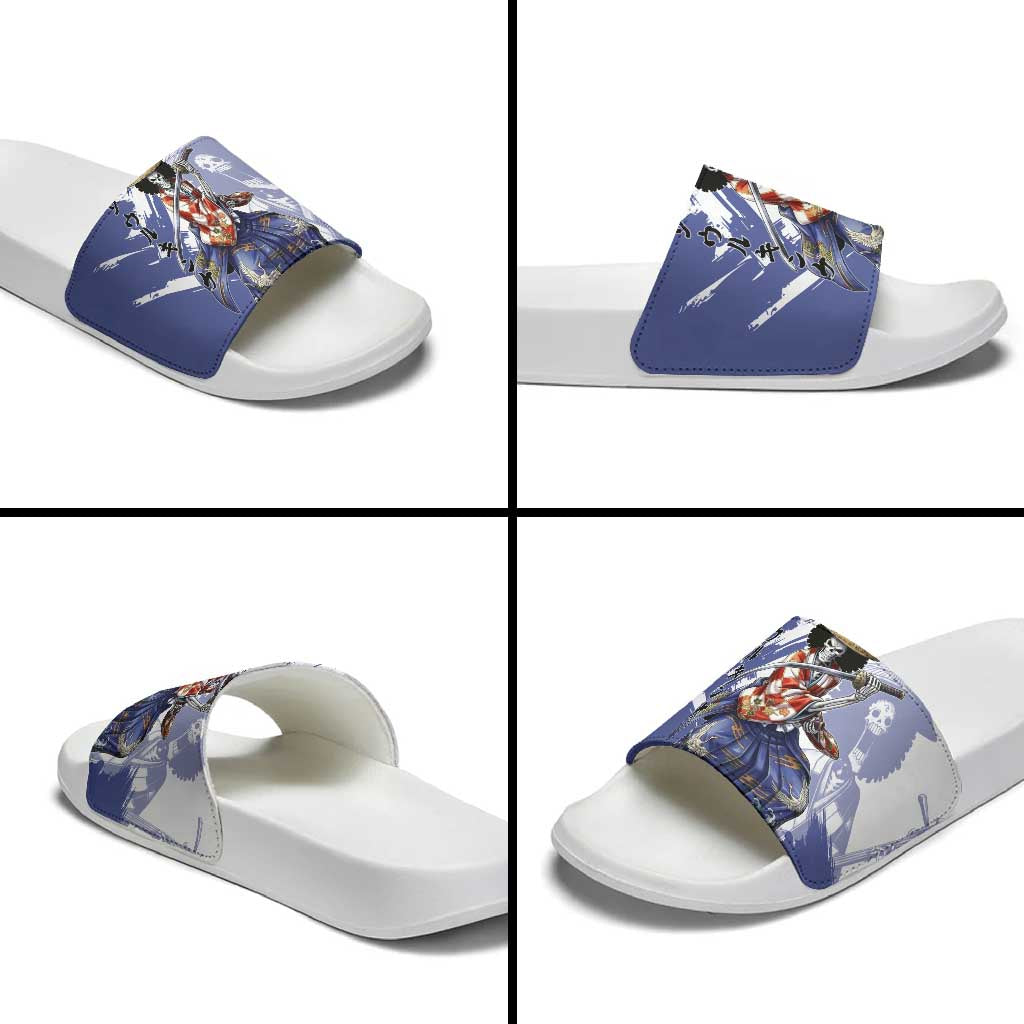 Brook in Wano Samurai Attire Slide Sandals Soul King Brook - Traditional Japanese Style