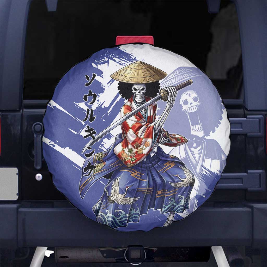 Brook in Wano Samurai Attire Spare Tire Cover Soul King Brook - Traditional Japanese Style