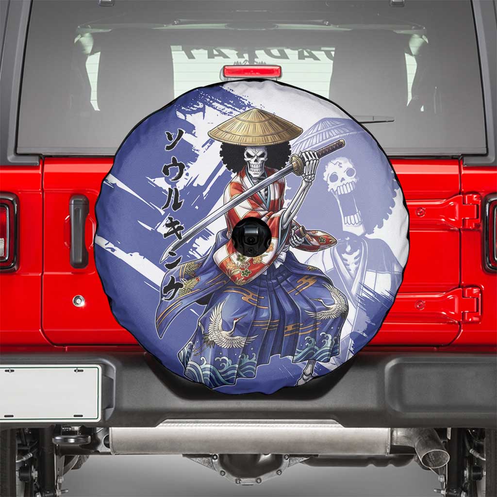 Brook in Wano Samurai Attire Spare Tire Cover Soul King Brook - Traditional Japanese Style