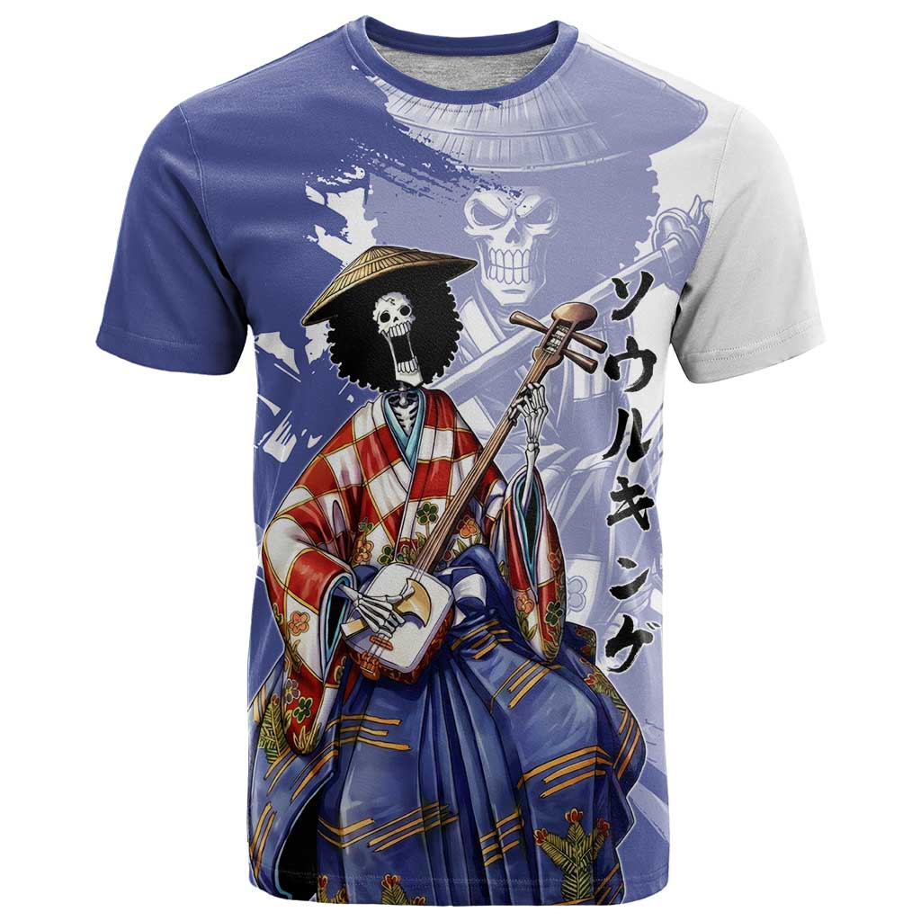 Brook in Wano Samurai Attire T Shirt Soul King Brook - Traditional Japanese Style