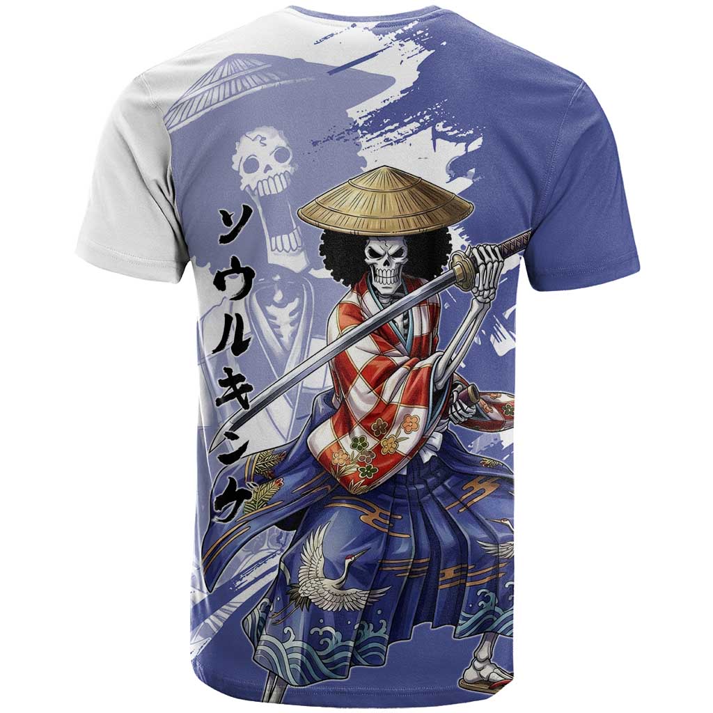 Brook in Wano Samurai Attire T Shirt Soul King Brook - Traditional Japanese Style