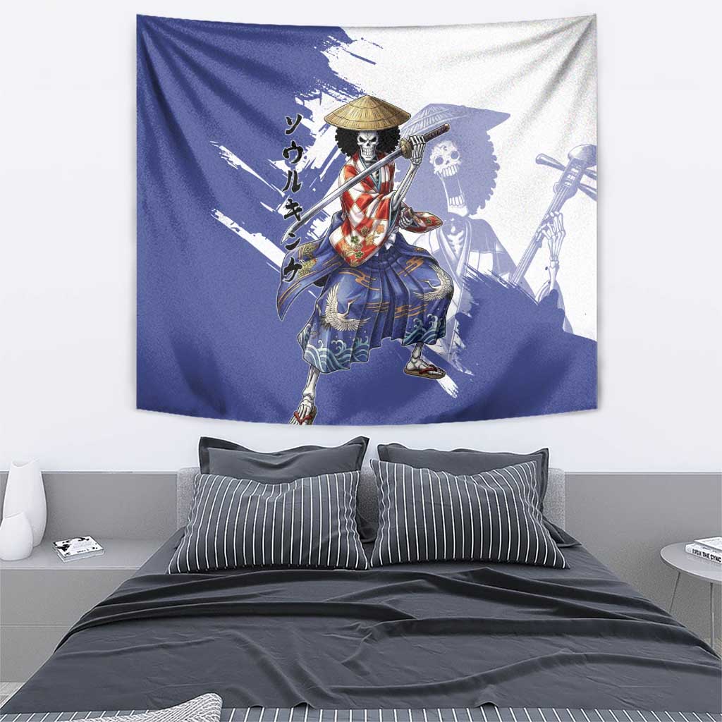 Brook in Wano Samurai Attire Tapestry Soul King Brook - Traditional Japanese Style