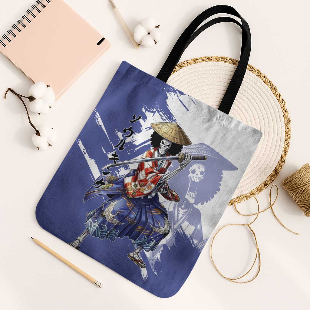 Brook in Wano Samurai Attire Tote Bag Soul King Brook - Traditional Japanese Style