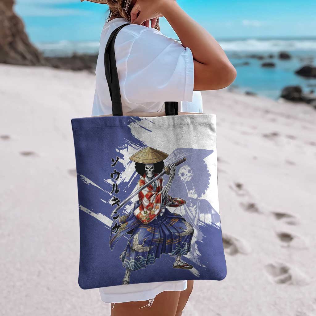 Brook in Wano Samurai Attire Tote Bag Soul King Brook - Traditional Japanese Style