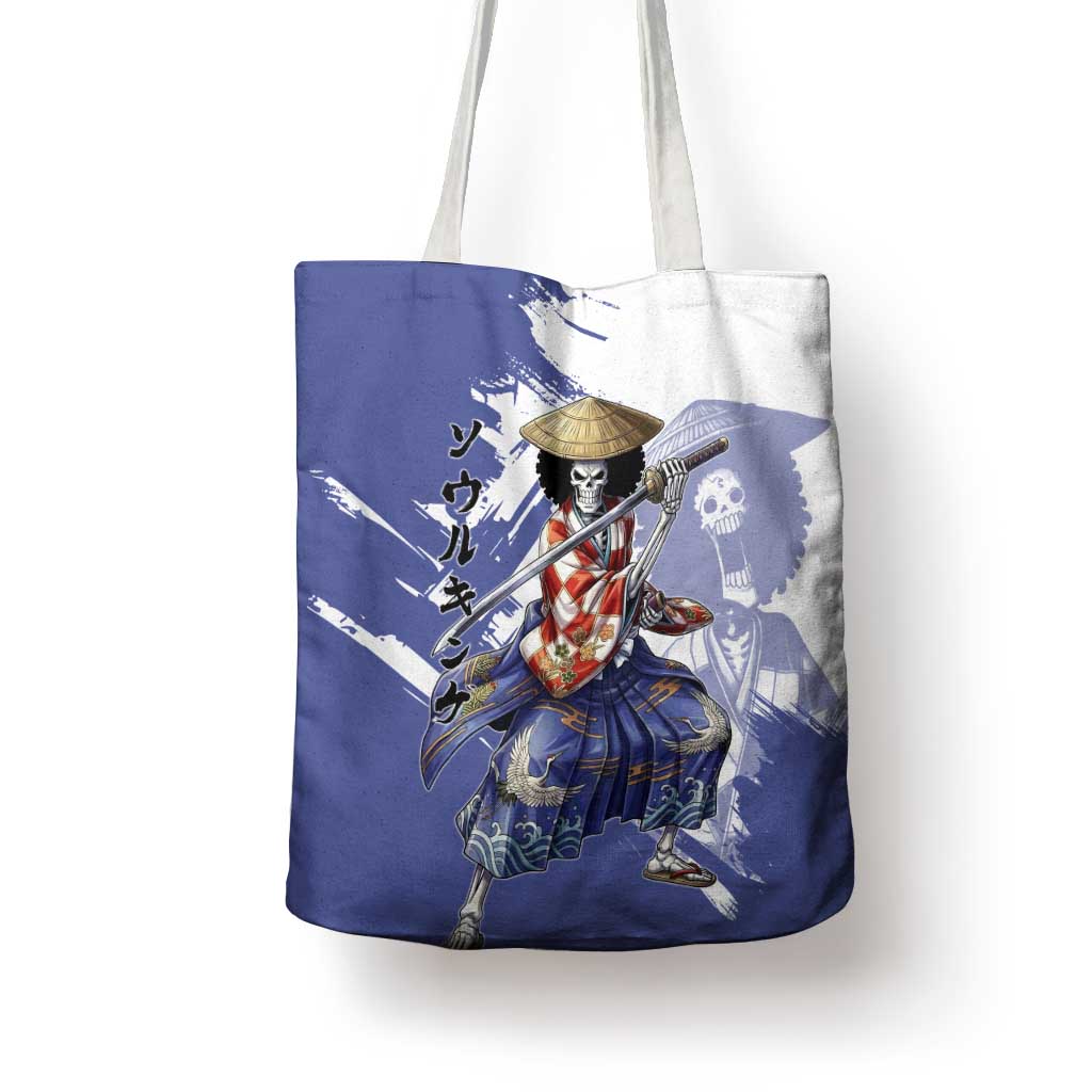 Brook in Wano Samurai Attire Tote Bag Soul King Brook - Traditional Japanese Style