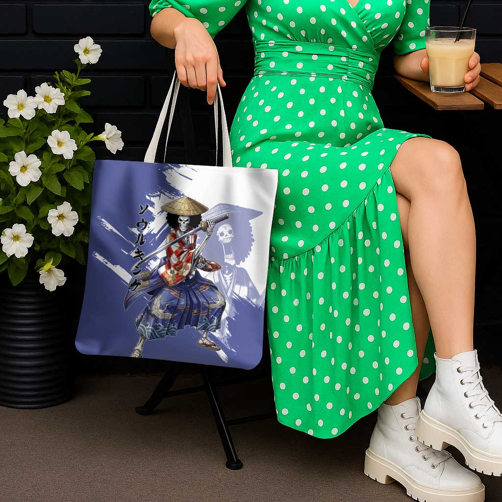 Brook in Wano Samurai Attire Tote Bag Soul King Brook - Traditional Japanese Style