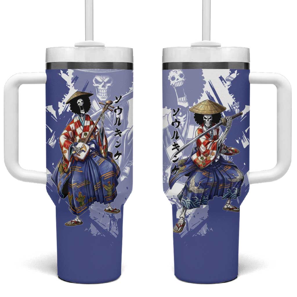 Brook in Wano Samurai Attire Tumbler With Handle Soul King Brook - Traditional Japanese Style