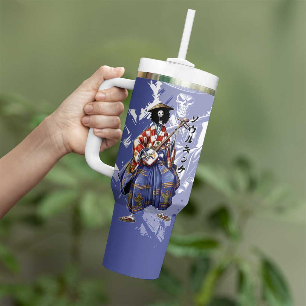 Brook in Wano Samurai Attire Tumbler With Handle Soul King Brook - Traditional Japanese Style