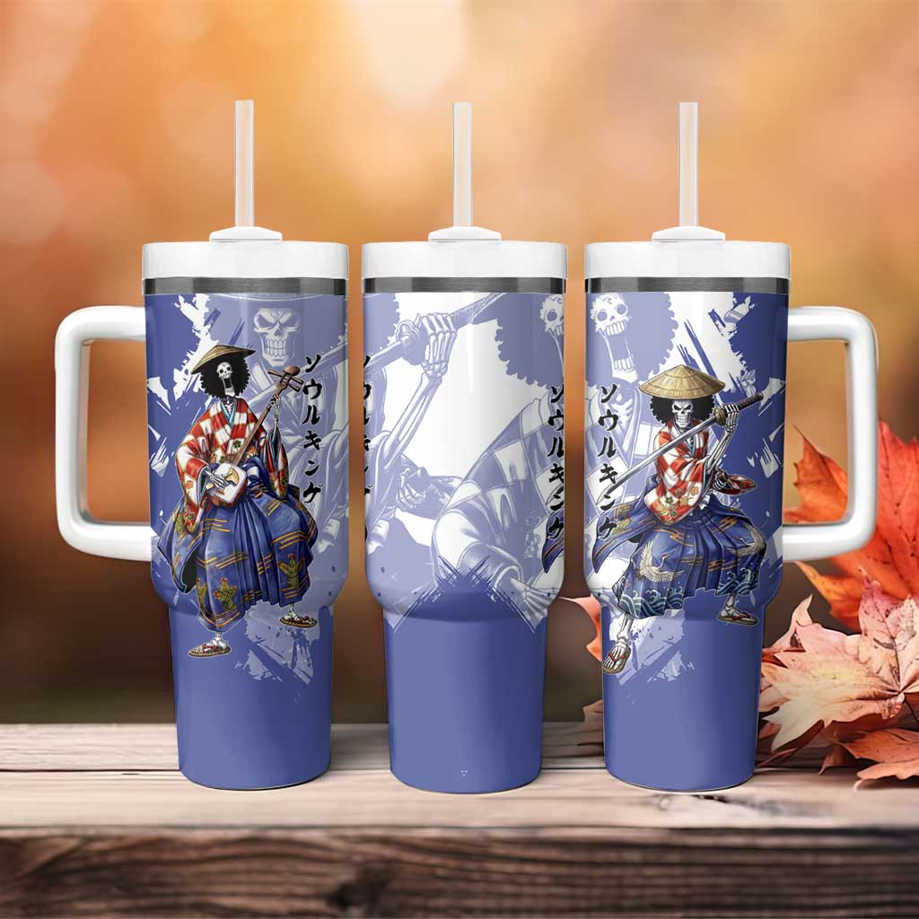 Brook in Wano Samurai Attire Tumbler With Handle Soul King Brook - Traditional Japanese Style