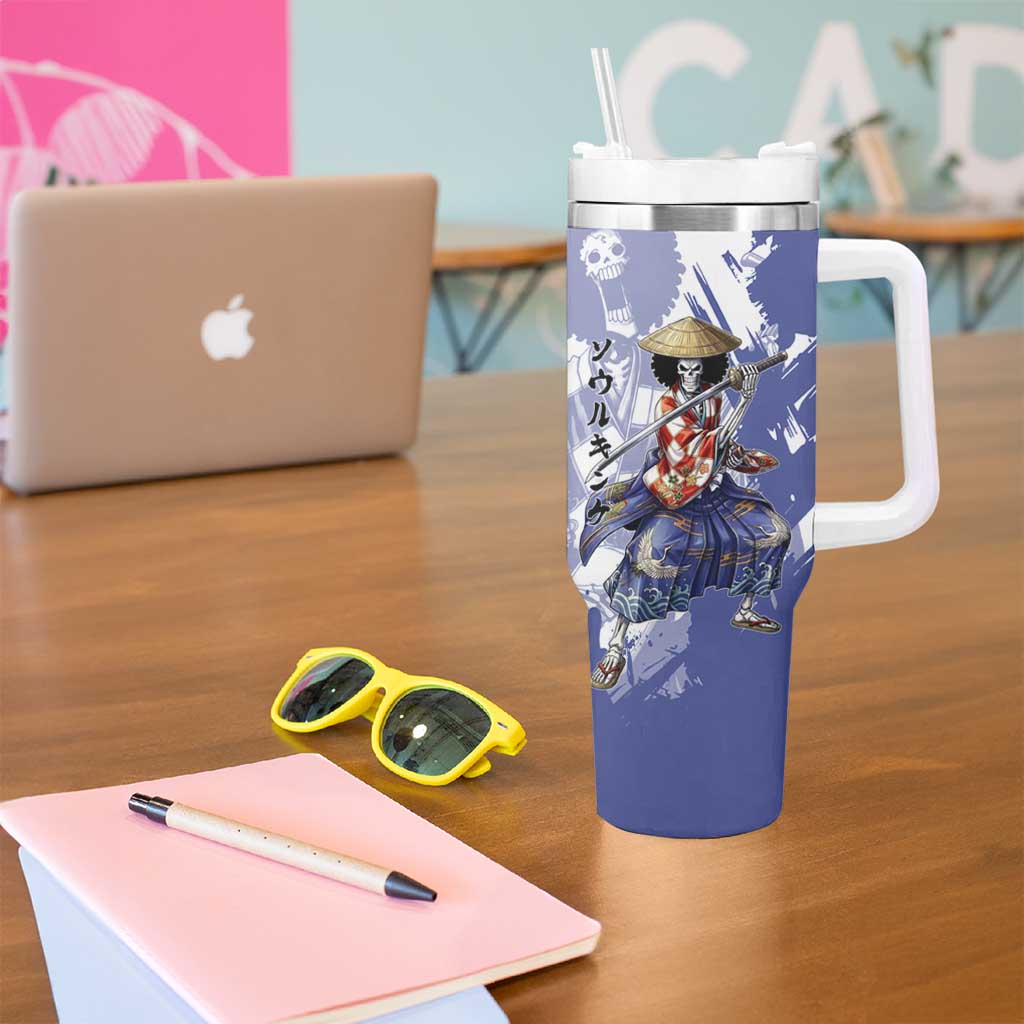 Brook in Wano Samurai Attire Tumbler With Handle Soul King Brook - Traditional Japanese Style