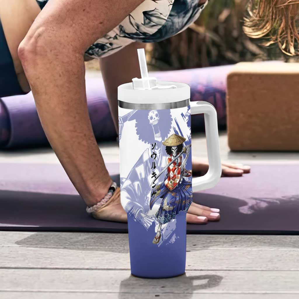 Brook in Wano Samurai Attire Tumbler With Handle Soul King Brook - Traditional Japanese Style