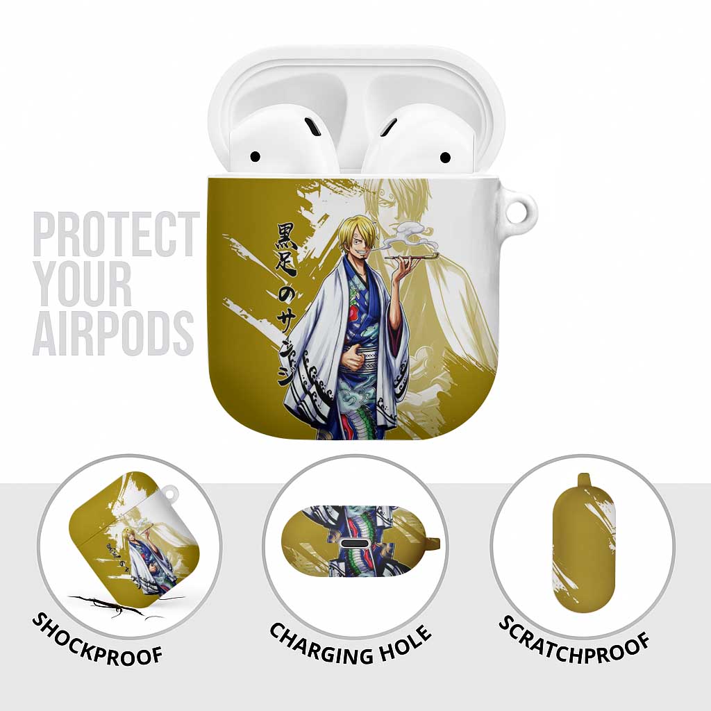 Vinsmoke Sanji - Wano Arc Samurai Style AirPods Case Sanji in Traditional Kimono - One Piece Wano Edition