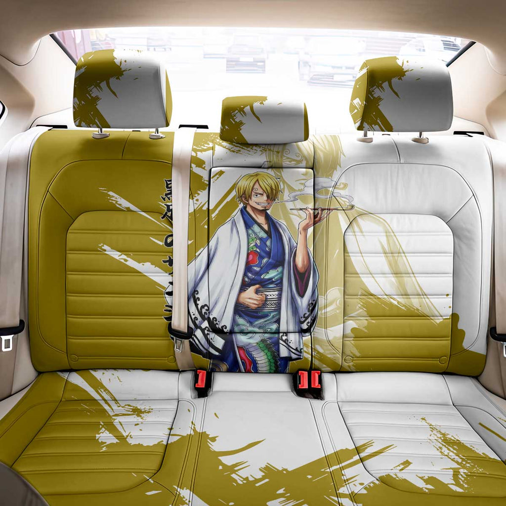 Vinsmoke Sanji - Wano Arc Samurai Style Back Car Seat Cover Sanji in Traditional Kimono - One Piece Wano Edition