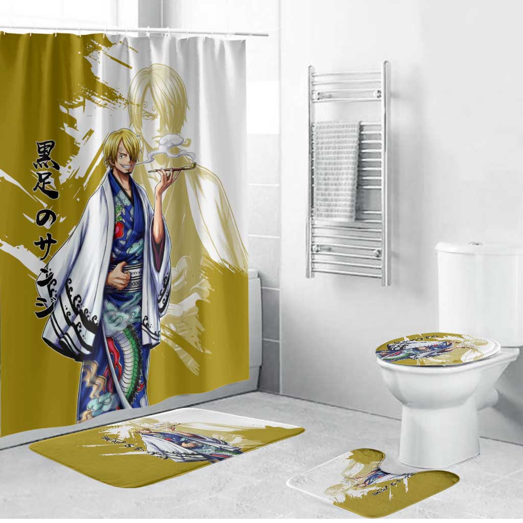 Vinsmoke Sanji - Wano Arc Samurai Style Bathroom Set Sanji in Traditional Kimono - One Piece Wano Edition
