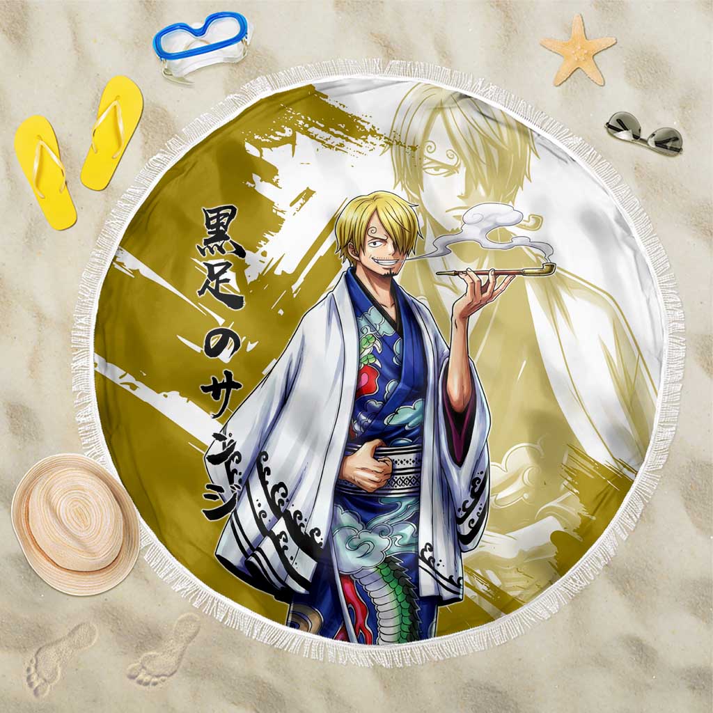 Vinsmoke Sanji - Wano Arc Samurai Style Beach Blanket Sanji in Traditional Kimono - One Piece Wano Edition