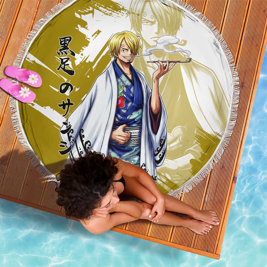Vinsmoke Sanji - Wano Arc Samurai Style Beach Blanket Sanji in Traditional Kimono - One Piece Wano Edition