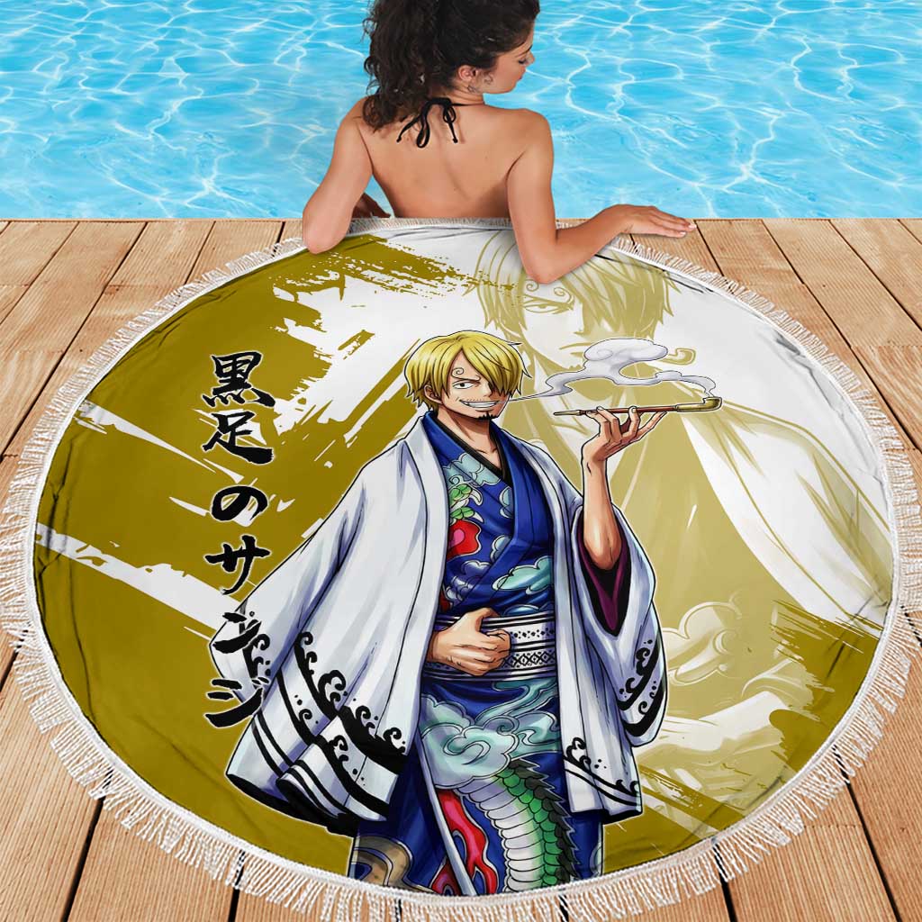 Vinsmoke Sanji - Wano Arc Samurai Style Beach Blanket Sanji in Traditional Kimono - One Piece Wano Edition
