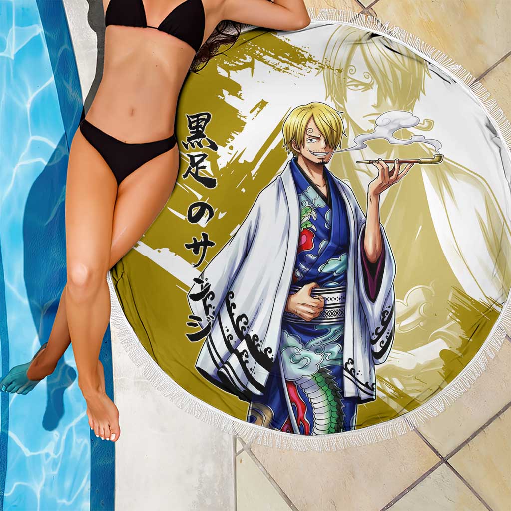 Vinsmoke Sanji - Wano Arc Samurai Style Beach Blanket Sanji in Traditional Kimono - One Piece Wano Edition