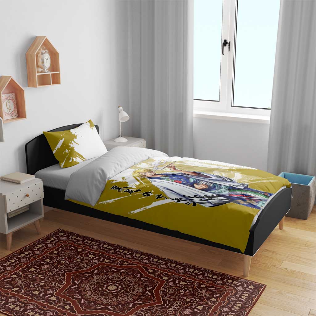 Vinsmoke Sanji - Wano Arc Samurai Style Bedding Set Sanji in Traditional Kimono - One Piece Wano Edition