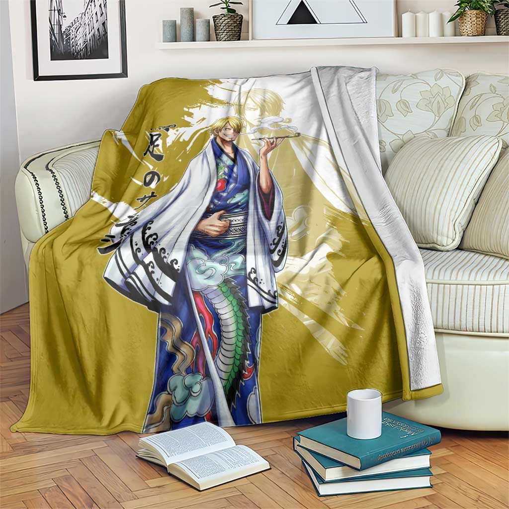 Vinsmoke Sanji - Wano Arc Samurai Style Blanket Sanji in Traditional Kimono - One Piece Wano Edition