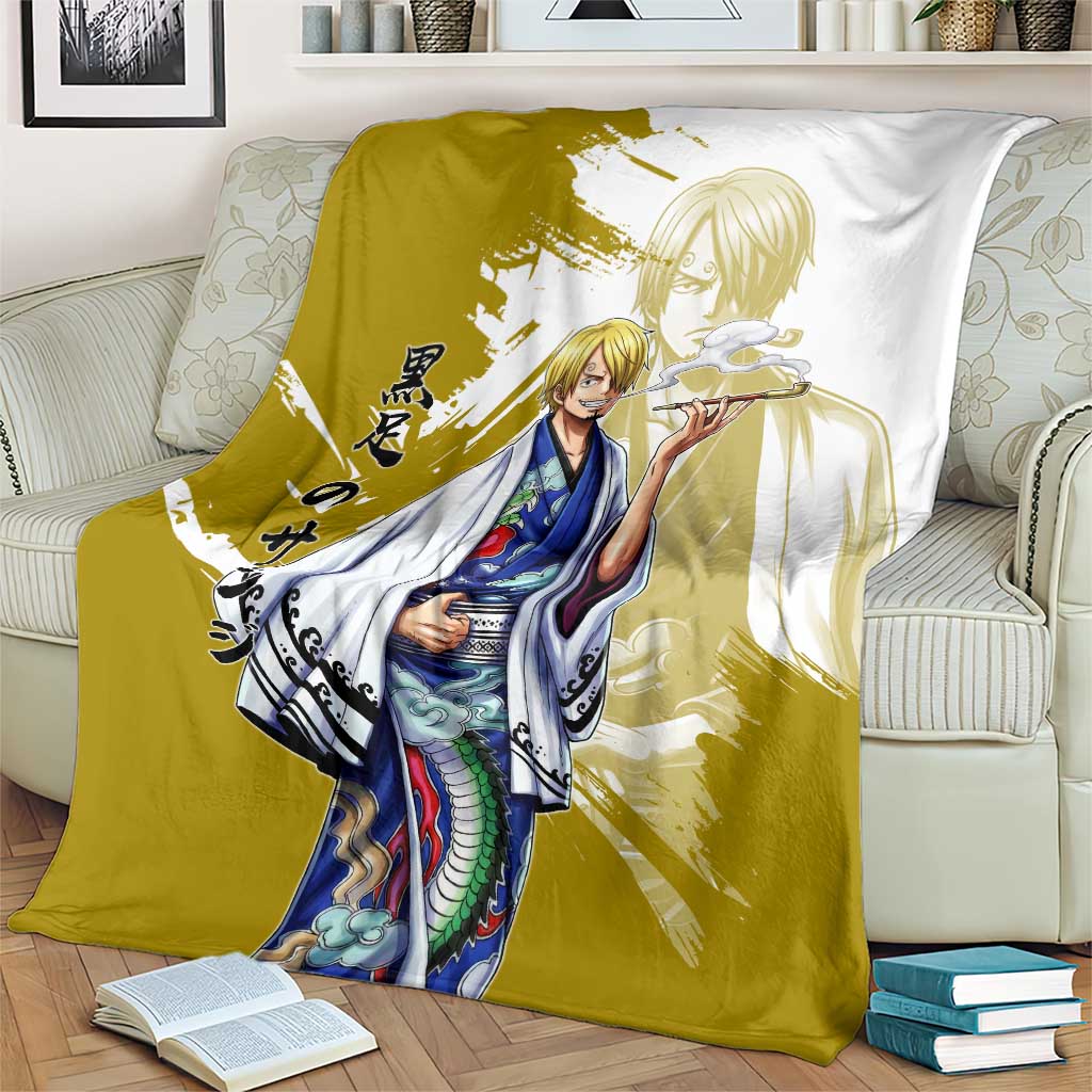 Vinsmoke Sanji - Wano Arc Samurai Style Blanket Sanji in Traditional Kimono - One Piece Wano Edition