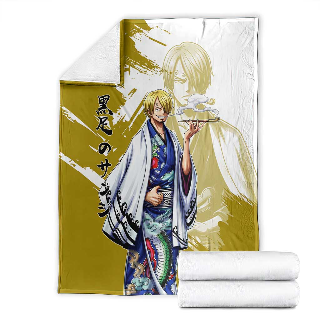 Vinsmoke Sanji - Wano Arc Samurai Style Blanket Sanji in Traditional Kimono - One Piece Wano Edition