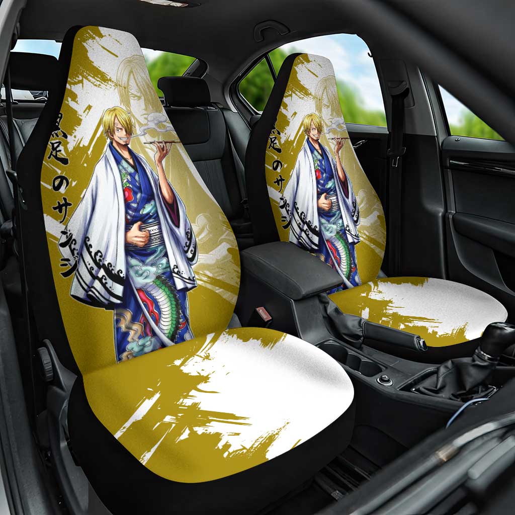Vinsmoke Sanji - Wano Arc Samurai Style Car Seat Cover Sanji in Traditional Kimono - One Piece Wano Edition